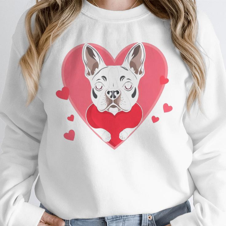 Valentine's Day Boston Terrier Heart Unisex Sweatshirt, novelty gifts, funny gifts