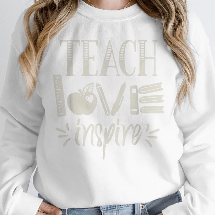 Vintage Teach Love Inspire Red For Ed Teacher Supporter Men Women Girls Kids Unisex Sweatshirt, novelty gifts, funny gifts Vintage Teach Love Inspire Red For Ed Teacher Supporter Men Women Girls Kids Unisex Sweatshirt, novelty gifts, funny gifts