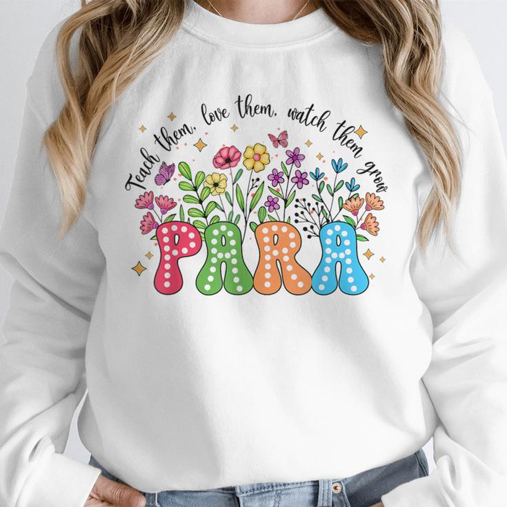 Wildflower Para Floral Paraprofessional Paraeducator Teacher Unisex Sweatshirt, novelty gifts, funny gifts Wildflower Para Floral Paraprofessional Paraeducator Teacher Unisex Sweatshirt, novelty gifts, funny gifts