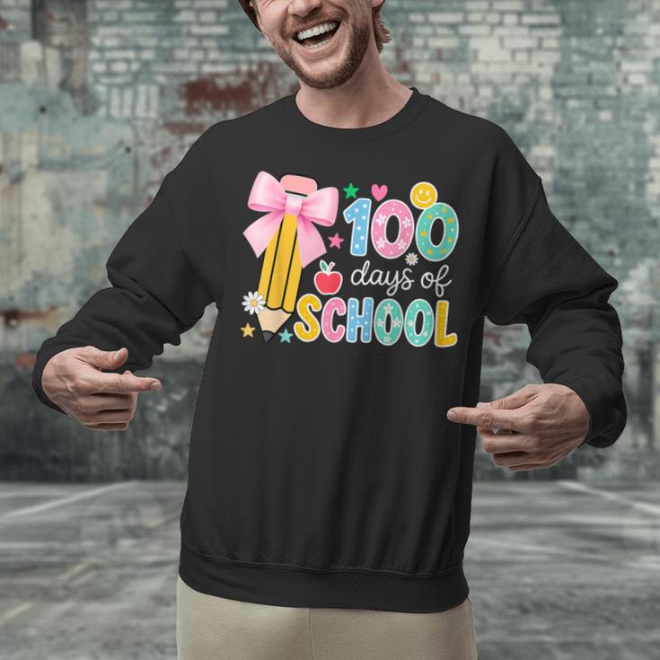 100 Days Of School Preppy 100th Day Of School Teachers Girls Unisex Sweatshirt, gift for family, gift for coworker 100 Days Of School Preppy 100th Day Of School Teachers Girls Unisex Sweatshirt, gift for family, gift for coworker