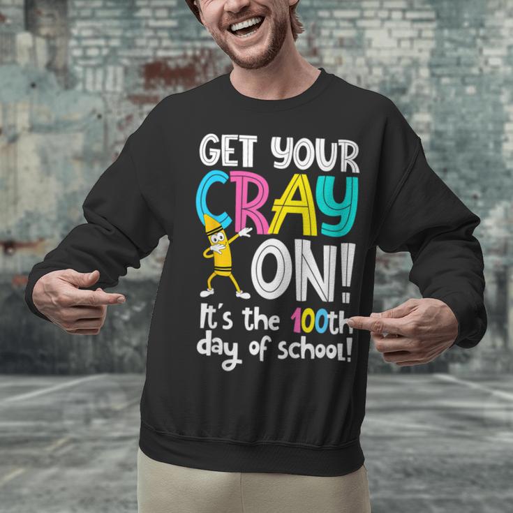 100th Day Of School Get Your Cray On Teacher Unisex Sweatshirt, gift for family, gift for coworker 100th Day Of School Get Your Cray On Teacher Unisex Sweatshirt, gift for family, gift for coworker