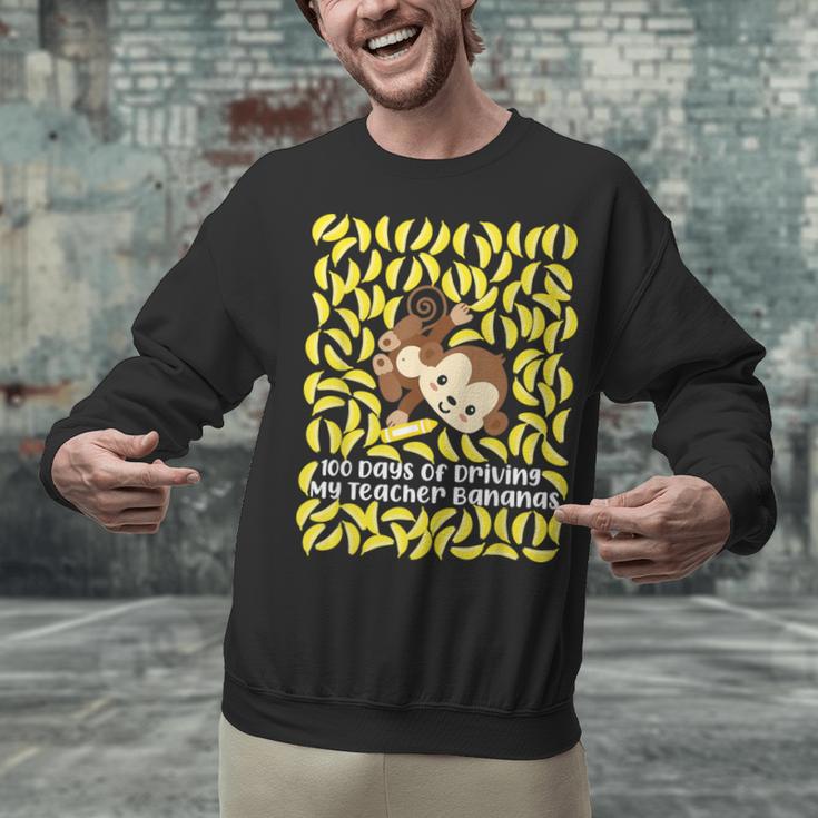 100th Day Of School Teacher Monkey Pun Banana For Men Women Girls Kids Unisex Sweatshirt, gift for family, gift for coworker