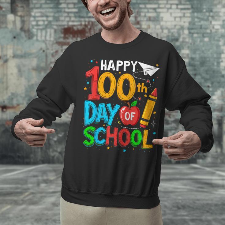 100th Day Of School Teachers Kids Happy 100 Days Unisex Sweatshirt, gift for family, gift for coworker