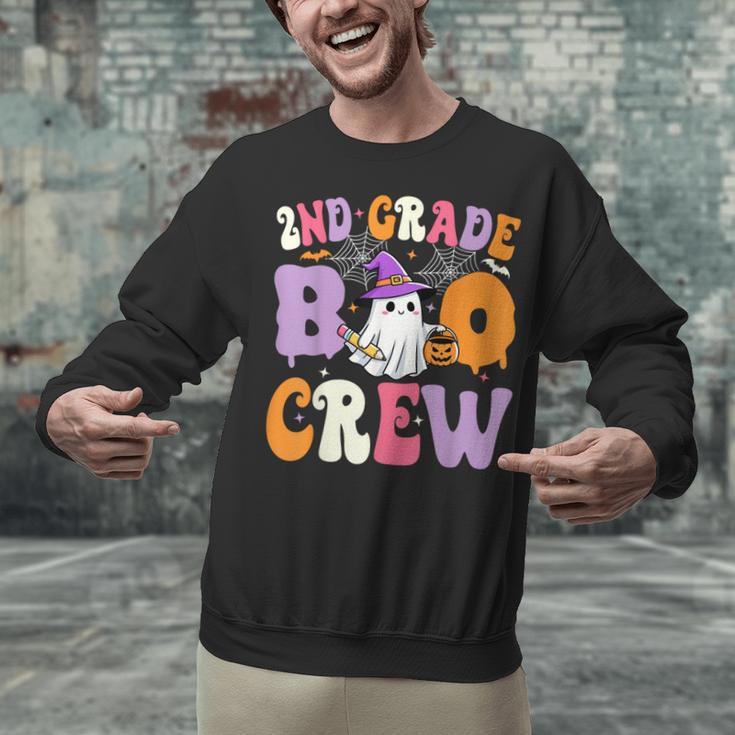 2nd Grade Boo Crew Spooky Second Grade Halloween Teacher Unisex Sweatshirt, 2nd Grade Teacher Sweatshirts, gift for family, gift for coworker