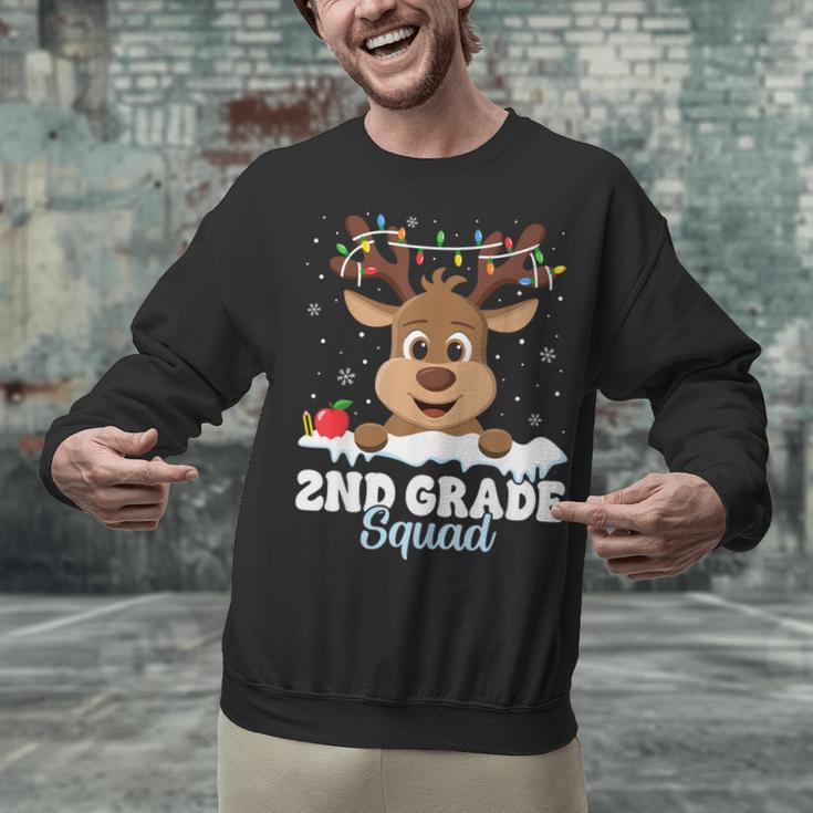 2nd Grade Teacher Christmas Second Grade Squad Reindeer Xmas For Men Women Kids Unisex Sweatshirt, 2nd Grade Teacher Sweatshirts, gift for family, gift for coworker