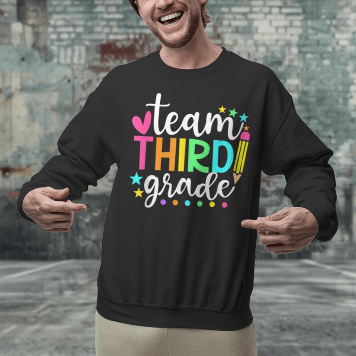 3rd Grade Team Pencil Teacher Student Back To School Girls Unisex Sweatshirt, gift for family, gift for coworker