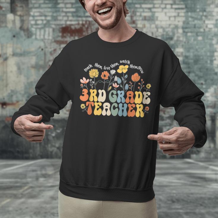 3rd Third Grade Teacher Appreciation Teaching Wildflowers Unisex Sweatshirt, gift for family, gift for coworker