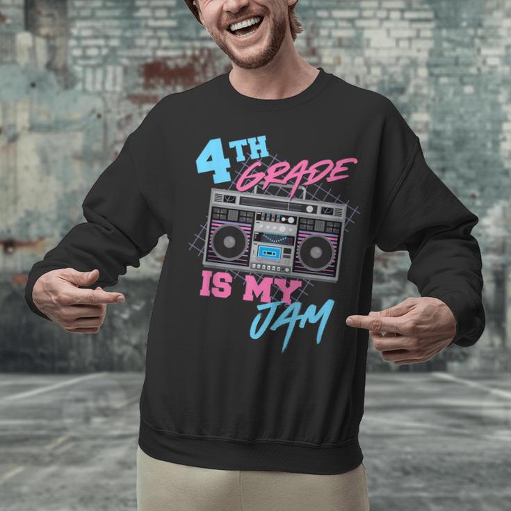 4th Grade Is My Jam Vintage 80s Boombox Teacher Student Unisex Sweatshirt, 4th Grade Teacher Sweatshirts, gift for family, gift for coworker 4th Grade Is My Jam Vintage 80s Boombox Teacher Student Unisex Sweatshirt, 4th Grade Teacher Sweatshirts, gift for family, gift for coworker