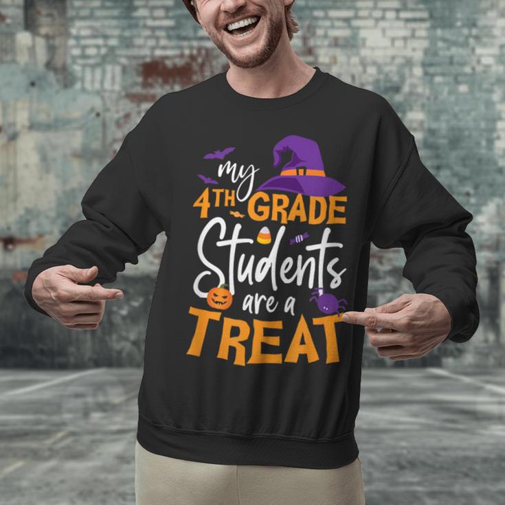My 4th Grade Students Are a Treat Teacher Halloween Witch For Men Women Kids Unisex Sweatshirt, 4th Grade Teacher Sweatshirts, gift for family, gift for coworker My 4th Grade Students Are a Treat Teacher Halloween Witch For Men Women Kids Unisex Sweatshirt, 4th Grade Teacher Sweatshirts, gift for family, gift for coworker