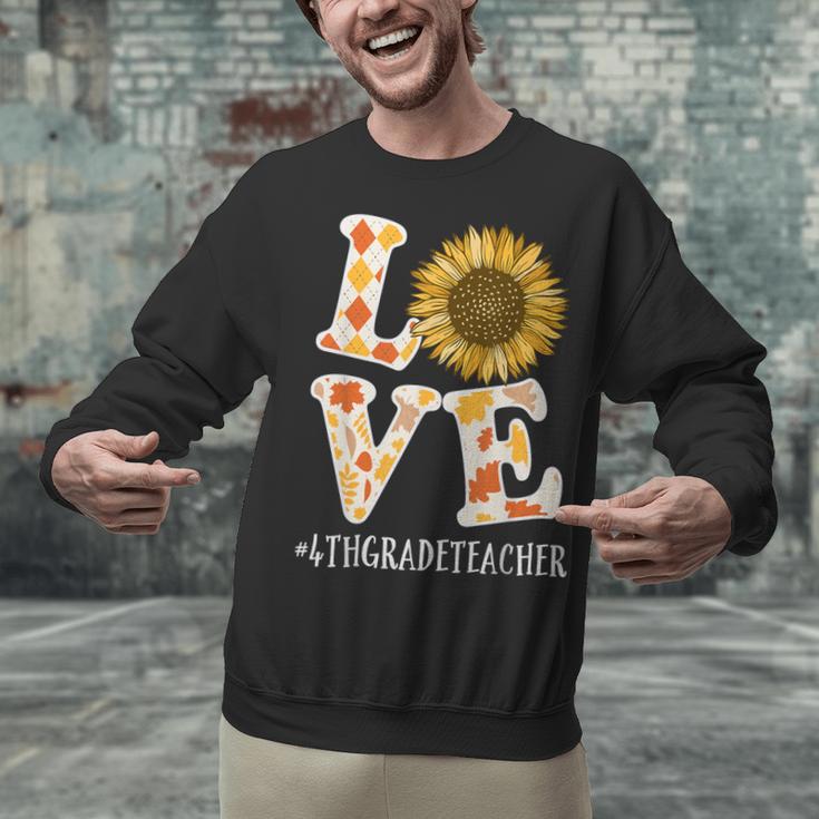 4th Grade Teacher Love Autumn Fall Sunflower Appreciation Unisex Sweatshirt, 4th Grade Teacher Sweatshirts, gift for family, gift for coworker 4th Grade Teacher Love Autumn Fall Sunflower Appreciation Unisex Sweatshirt, 4th Grade Teacher Sweatshirts, gift for family, gift for coworker