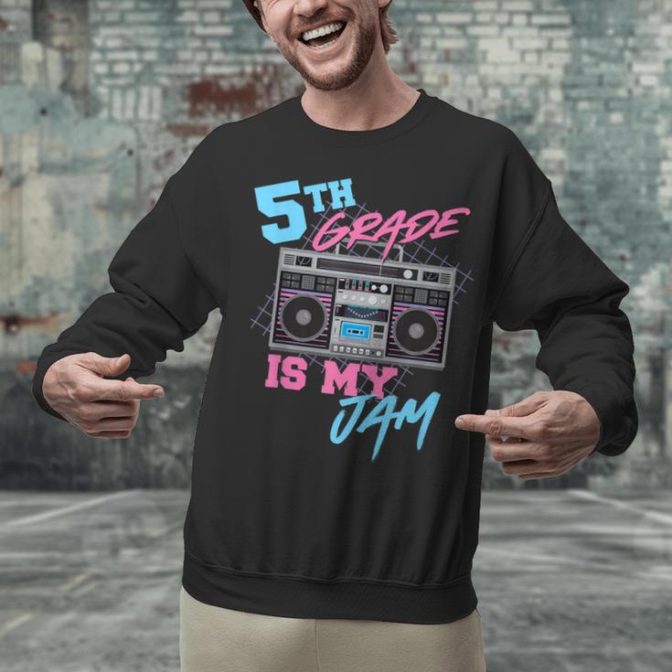 5th Grade Is My Jam Vintage 80s Boombox Teacher Student Unisex Sweatshirt, gift for family, gift for coworker 5th Grade Is My Jam Vintage 80s Boombox Teacher Student Unisex Sweatshirt, gift for family, gift for coworker
