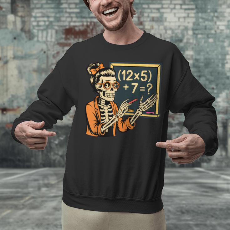67 Teacher Halloween Skeleton Unisex Sweatshirt, gift for family, gift for coworker