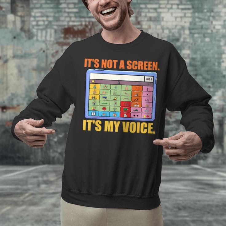 AAC Awareness AAC Teacher It's Not A Screen It's My Voice Men Women Unisex Sweatshirt, gift for family, gift for coworker AAC Awareness AAC Teacher It's Not A Screen It's My Voice Men Women Unisex Sweatshirt, gift for family, gift for coworker