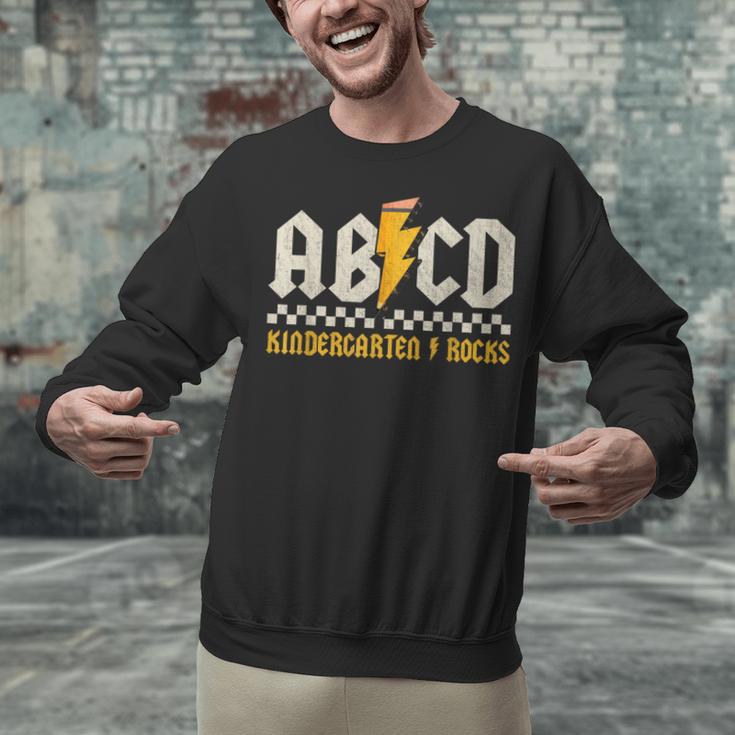 ABCD Kindergarten Rocks Pencil Lightning Students Teachers Unisex Sweatshirt, gift for family, gift for coworker