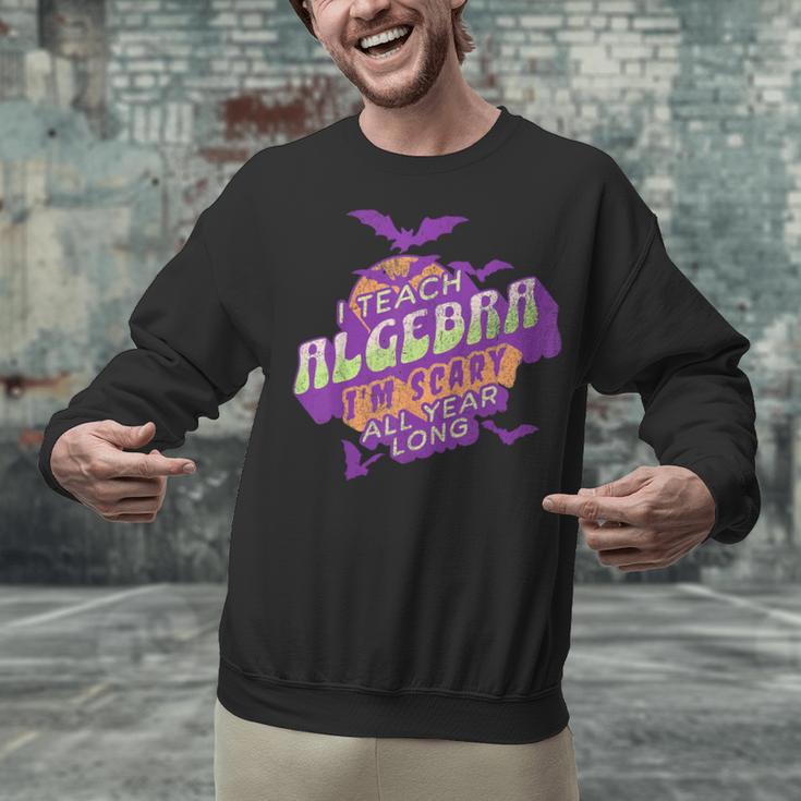 Algebra Teacher Halloween Spooky Ghost Math Mathematics Grad Unisex Sweatshirt, gift for family, gift for coworker