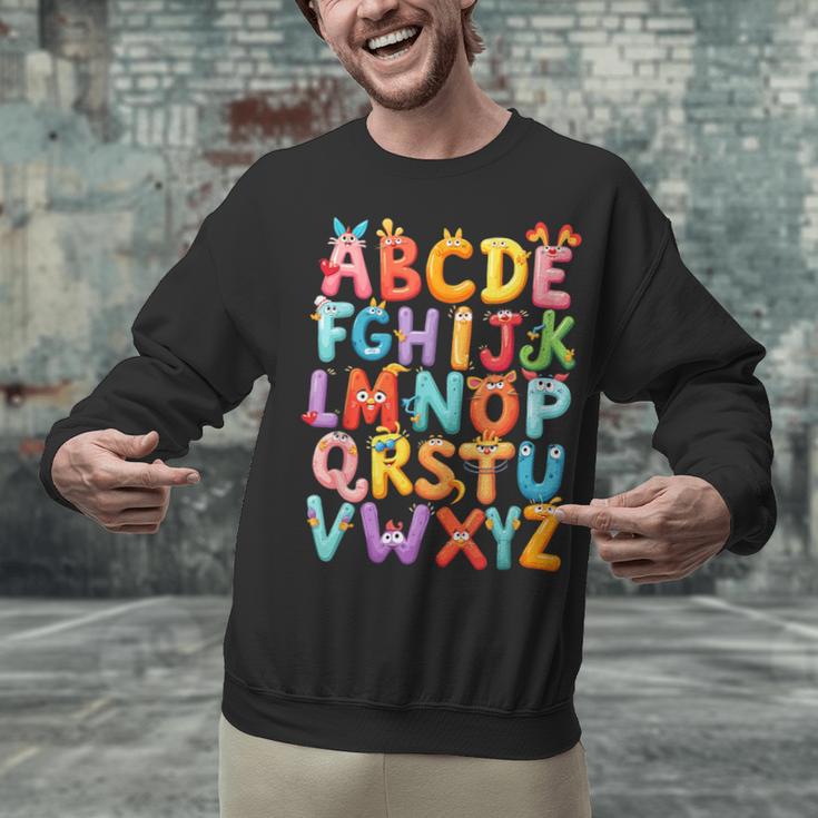 Alphabet A-Z ABC Kids Back To School Pre K Teachers Unisex Sweatshirt, gift for family, gift for coworker Alphabet A-Z ABC Kids Back To School Pre K Teachers Unisex Sweatshirt, gift for family, gift for coworker