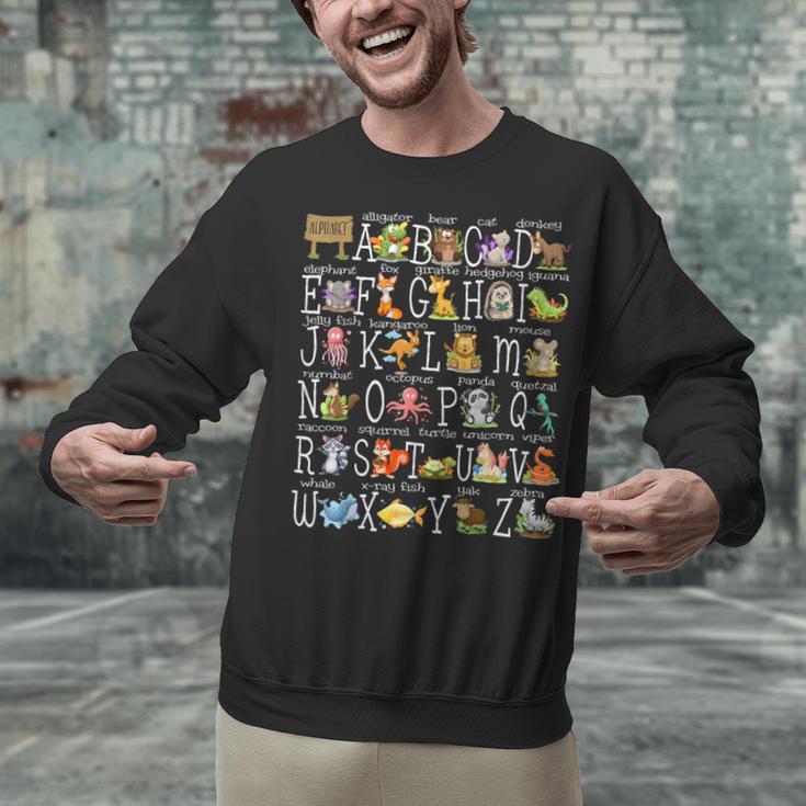 Alphabet Animals Back To School Pre-K Kindergarten Teacher Unisex Sweatshirt, gift for family, gift for coworker Alphabet Animals Back To School Pre-K Kindergarten Teacher Unisex Sweatshirt, gift for family, gift for coworker
