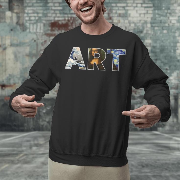 Art Artist Painting Teacher T Shirt Mona Lisa Great Wave For Men Women Unisex Sweatshirt, gift for family, gift for coworker