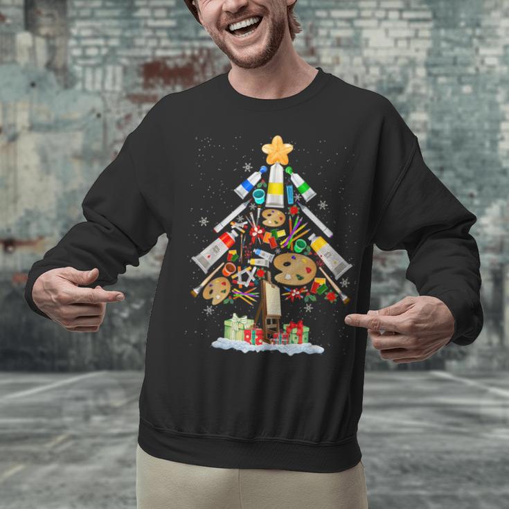 Art Christmas Tree Merry Christmas Artist Art Teacher Unisex Sweatshirt, gift for family, gift for coworker Art Christmas Tree Merry Christmas Artist Art Teacher Unisex Sweatshirt, gift for family, gift for coworker