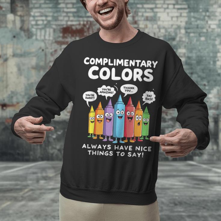 Art Teacher COMPLIMENTARY Colors Always Have Things To Say Unisex Sweatshirt, gift for family, gift for coworker Art Teacher COMPLIMENTARY Colors Always Have Things To Say Unisex Sweatshirt, gift for family, gift for coworker