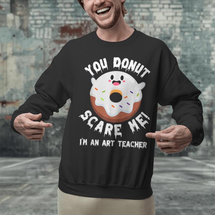 Art Teacher Halloween Donut Lover Costume Kawaii Monster Unisex Sweatshirt, gift for family, gift for coworker