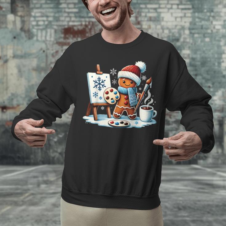 Artist Gingerbread Painter Art Teacher Student Christmas Unisex Sweatshirt, gift for family, gift for coworker Artist Gingerbread Painter Art Teacher Student Christmas Unisex Sweatshirt, gift for family, gift for coworker