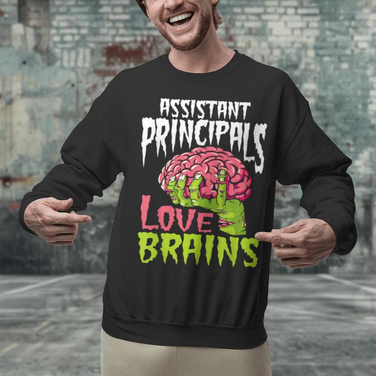Assistant Principals Love Brains Zombie Teacher Halloween Unisex Sweatshirt, gift for family, gift for coworker Assistant Principals Love Brains Zombie Teacher Halloween Unisex Sweatshirt, gift for family, gift for coworker