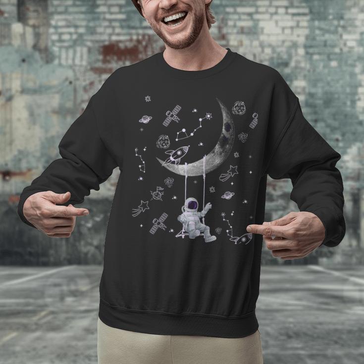 Astronaut Purple Moon Swing NASA Space Science Teacher Unisex Sweatshirt, Science Teacher Sweatshirts, gift for family, gift for coworker