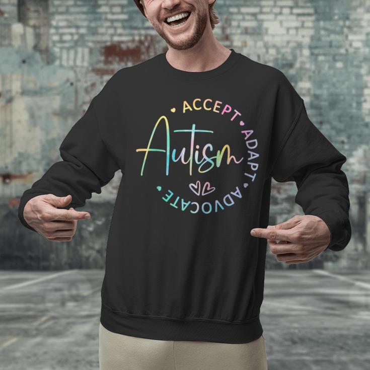 Autism Awareness Accept Adapt Advocate Autism Mom Teacher Unisex Sweatshirt, gift for family, gift for coworker Autism Awareness Accept Adapt Advocate Autism Mom Teacher Unisex Sweatshirt, gift for family, gift for coworker