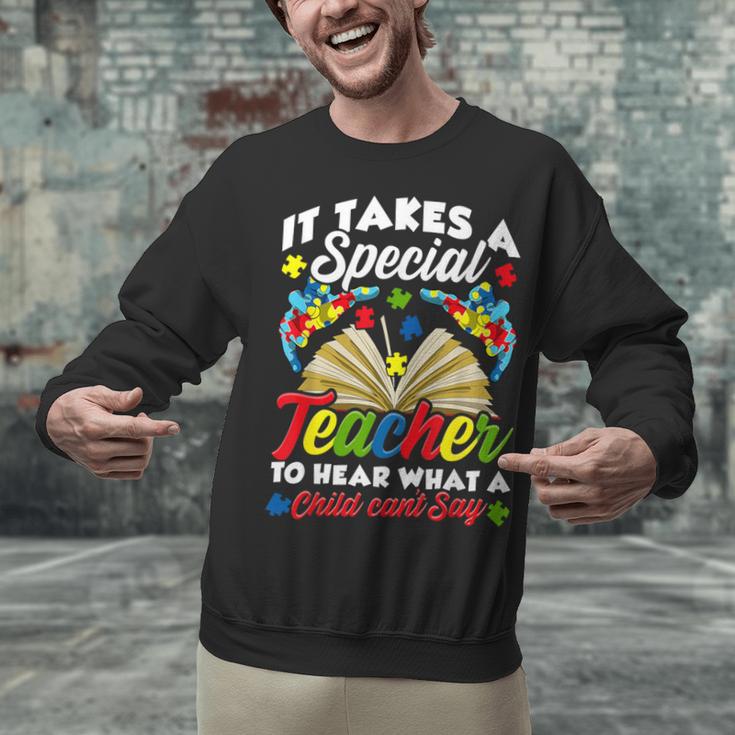 Autism Awareness Teacher Shirts It Takes A Special Teacher Unisex Sweatshirt, gift for family, gift for coworker Autism Awareness Teacher Shirts It Takes A Special Teacher Unisex Sweatshirt, gift for family, gift for coworker