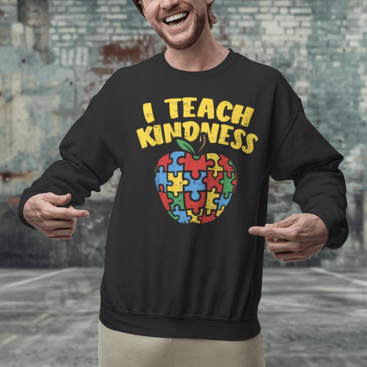 Autism Teacher Shirt I Teach Kindness Apple Puzzle Awareness Unisex Sweatshirt, gift for family, gift for coworker Autism Teacher Shirt I Teach Kindness Apple Puzzle Awareness Unisex Sweatshirt, gift for family, gift for coworker