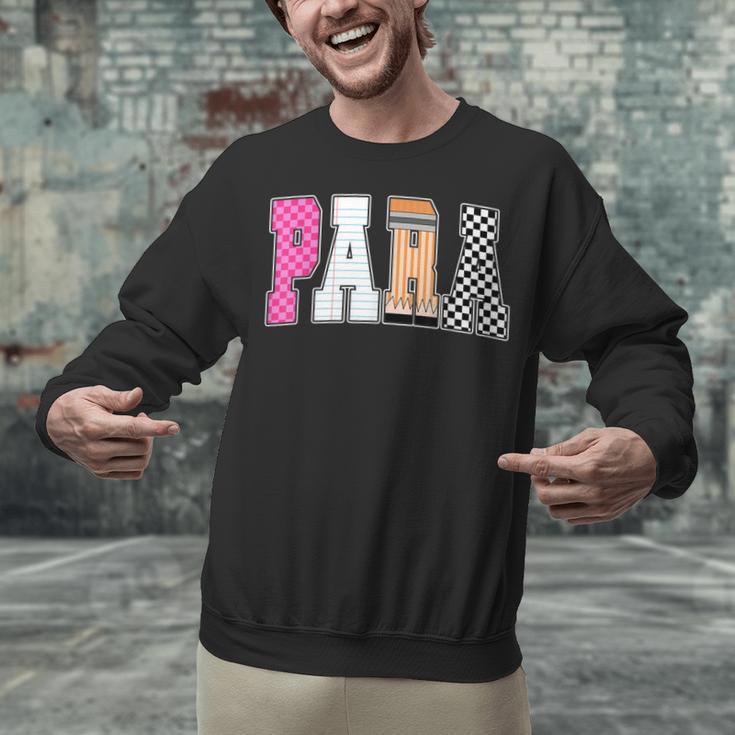 Back To School Teacher Para Preppy Checkered Para Life Unisex Sweatshirt, gift for family, gift for coworker