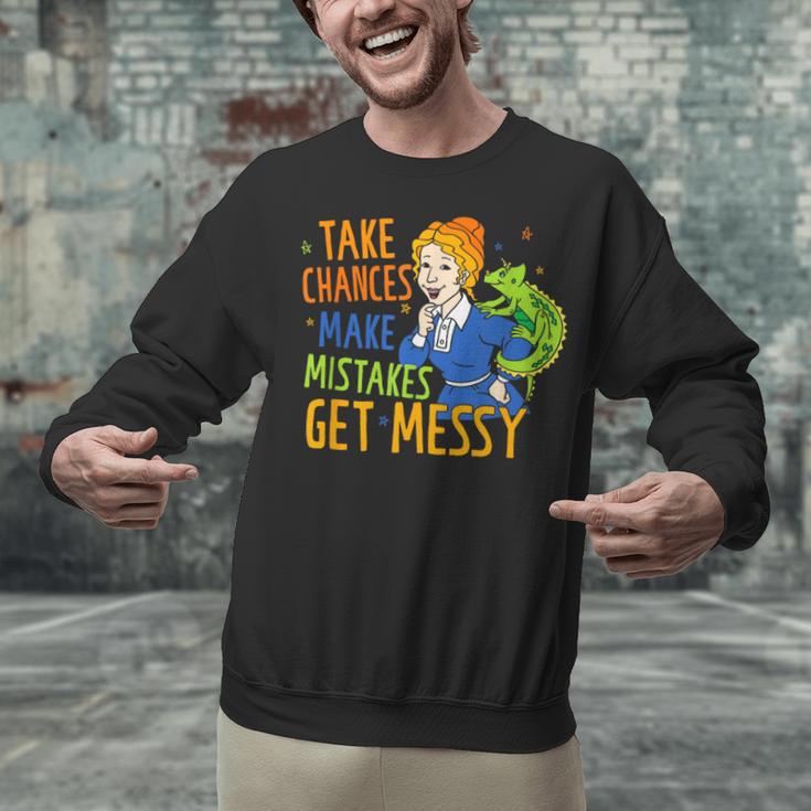Beauty Teacher Take Chances Make Mistakes Get Messy Unisex Sweatshirt, gift for family, gift for coworker