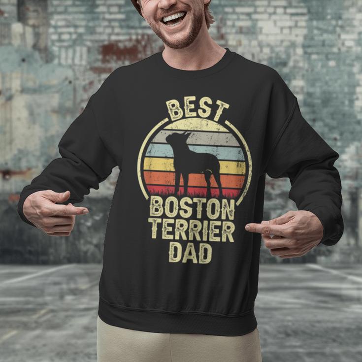 Best Dog Father Dad Vintage Boston Terrier For Men Women Unisex Sweatshirt, Boston Terrier Dad Sweatshirts, gift for family, gift for coworker