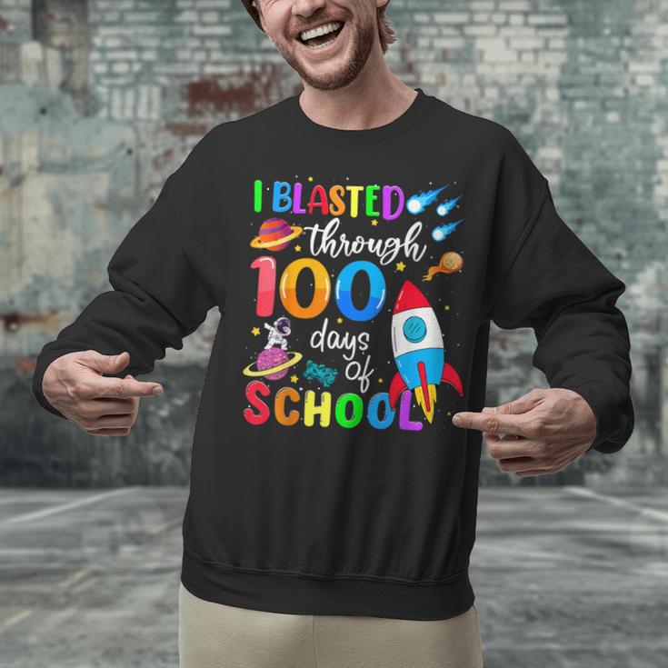 I Blasted Through 100 Days Of School 100th Day Teacher Kids Unisex Sweatshirt, gift for family, gift for coworker I Blasted Through 100 Days Of School 100th Day Teacher Kids Unisex Sweatshirt, gift for family, gift for coworker