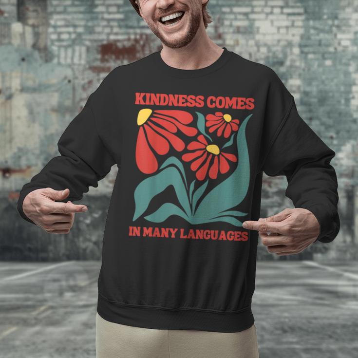 Boho Flower ESL Teacher Kindness Comes In Many Languages Unisex Sweatshirt, Esl Teacher Sweatshirts, gift for family, gift for coworker Boho Flower ESL Teacher Kindness Comes In Many Languages Unisex Sweatshirt, Esl Teacher Sweatshirts, gift for family, gift for coworker