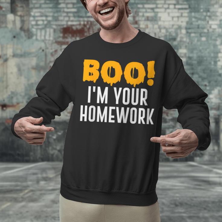 Boo I'm Your Homework Halloween Teacher Costume Unisex Sweatshirt, gift for family, gift for coworker Boo I'm Your Homework Halloween Teacher Costume Unisex Sweatshirt, gift for family, gift for coworker