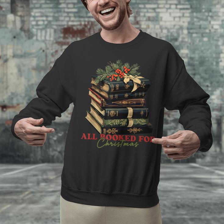 All Booked For Christmas Christmas Book Tree For Teacher For Men Women Kids Unisex Sweatshirt, gift for family, gift for coworker All Booked For Christmas Christmas Book Tree For Teacher For Men Women Kids Unisex Sweatshirt, gift for family, gift for coworker