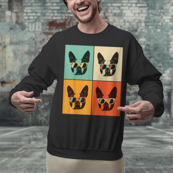 Bostie Dog Lover Boston Terrier With Sunglasses For Men Women Girls Kids Unisex Sweatshirt, gift for family, gift for coworker