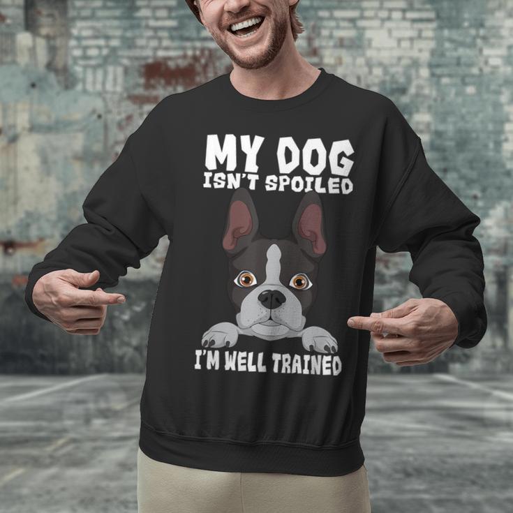Boston Terrier American Gentleman Dog Lover I'm Well Trained Unisex Sweatshirt, American Boston Terrier Sweatshirts, gift for family, gift for coworker