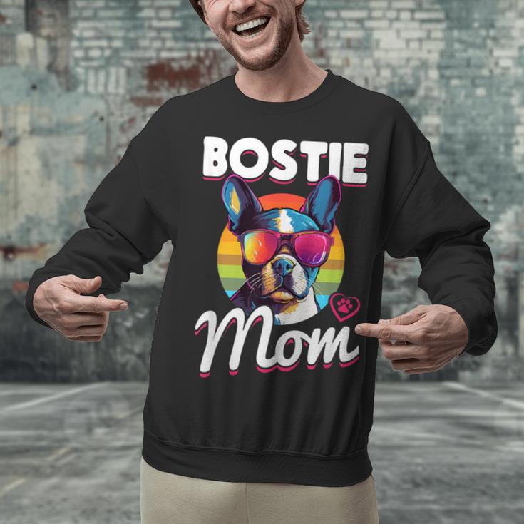 Boston Terrier Bostie Dog Breed Pet Bostie Mom Unisex Sweatshirt, Boston Terrier Mom Sweatshirts, gift for family, gift for coworker