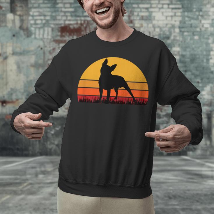 Boston Terrier Bostie Sunset Retro Dog Pet Mom Dad Unisex Sweatshirt, Boston Terrier Mom Sweatshirts, Boston Terrier Dad Sweatshirts, gift for family, gift for coworker