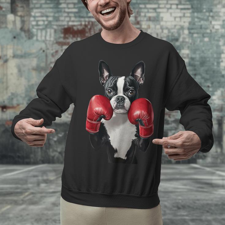Boston Terrier Boxing Unisex Sweatshirt, gift for family, gift for coworker