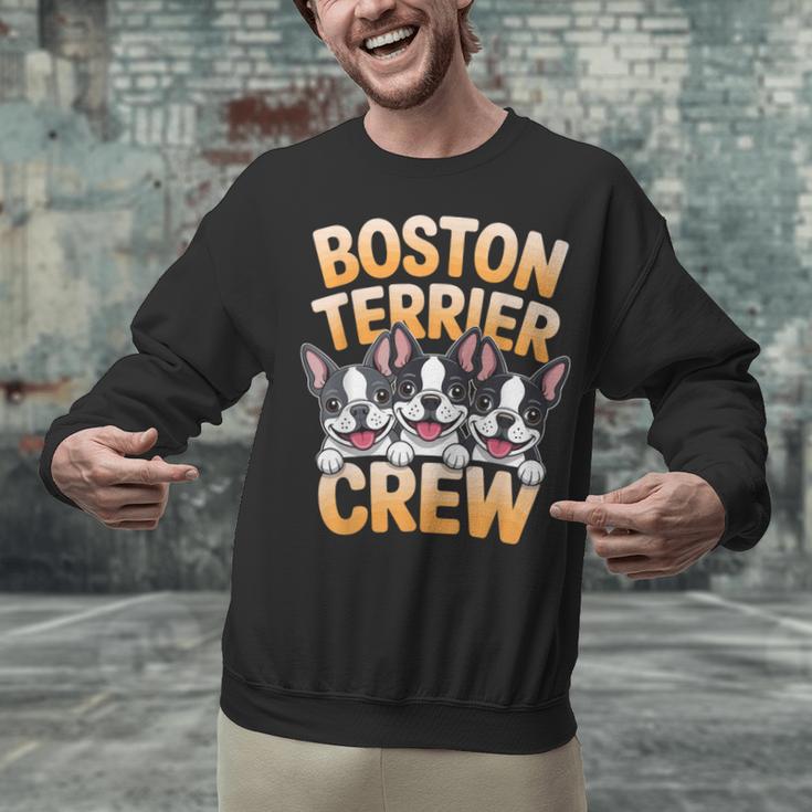 Boston Terrier Crew Cartoon For Dog Owner Pet Boston Terrier Unisex Sweatshirt, gift for family, gift for coworker
