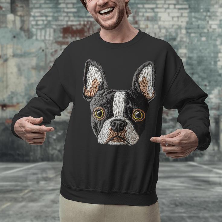 Boston Terrier Cute Puppy Face Dog Lover Pet Owner Unisex Sweatshirt, gift for family, gift for coworker