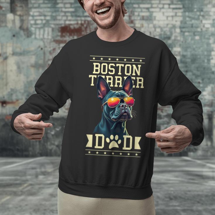 Boston Terrier Dad Boston Bull Bostie Dog Unisex Sweatshirt, Boston Terrier Dad Sweatshirts, gift for family, gift for coworker