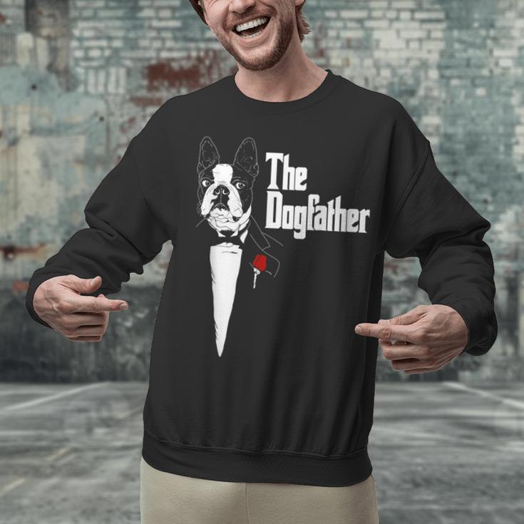 Boston Terrier Dad The DogFather Shirt Boston Terrier Unisex Sweatshirt, Boston Terrier Dad Sweatshirts, gift for family, gift for coworker