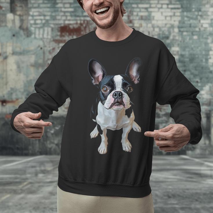 Boston Terrier Dog Motif Pet Art Boston Terrier Men Women Kids Unisex Sweatshirt, gift for family, gift for coworker