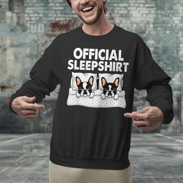 Boston Terrier Dog Official Sleep Pajamas Nightgown Unisex Sweatshirt, gift for family, gift for coworker