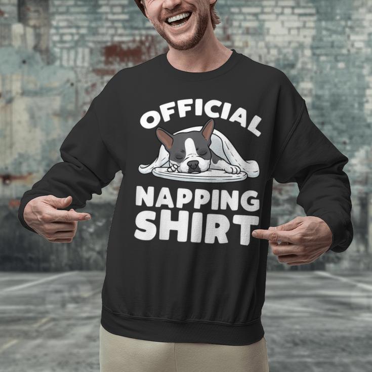 Boston Terrier Dog Official Sleeping Shirt Men Women Kids Unisex Sweatshirt, gift for family, gift for coworker